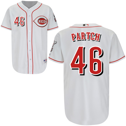 Curtis Partch #46 Youth Baseball Jersey-Cincinnati Reds Authentic Home White Cool Base MLB Jersey